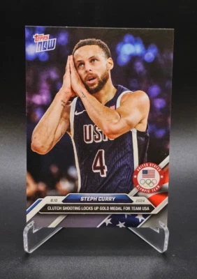2024 Topps NOW Steph Curry Olympics Card # 27 Team USA Gold Medal Game MINT X23 - Image 1 of 3