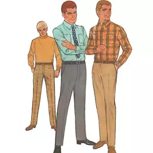 1960s Pattern, Men's Shirt & Hipster Slacks Set - Multi-sizes - Bild 1 von 3