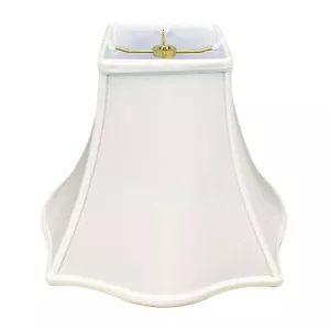 Royal Designs, Inc. Flare Bottom Outside Square Bell Lamp Shade, BS-702-10WH,... - Picture 1 of 8