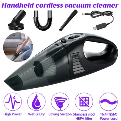 MDHAND 6000Pa Cordless Handheld Vacuum Cleaner Small Portable Car Auto Home Wireless US