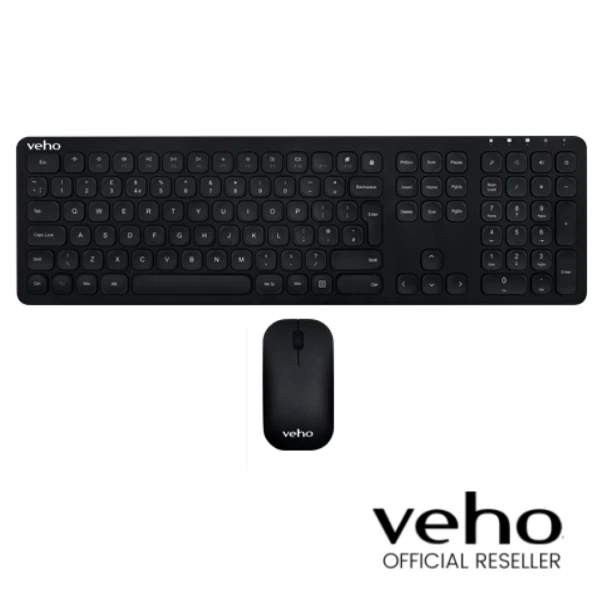 VEHO HUT8 WZ-1 SLIMLINE WIRELESS KEYBOARD AND SCROLL MOUSE COMBO - VHK-001-WZ1 - Image 1 of 4