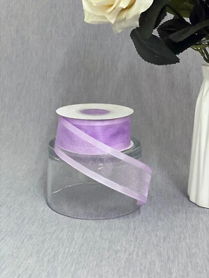 Органза 1,5 дюйма 25 ярдов с атласным краем лента много цветов - Изображение 1 из 4