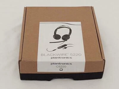 PLANTRONICS Blackwire C5220 Stereo USB-A Computer Headset for Microsoft Lync NEW - Image 1 of 3