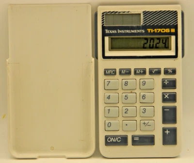 Texas Instruments TI-1706 II Calculator with Case -  Pocket/Purse size - Solar - - Image 1 of 4