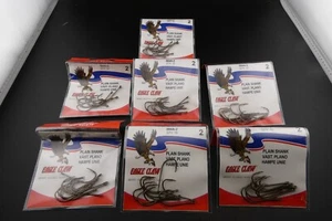 Eagle Claw 84A-2 Bronze All Purpose Plain Shank Fishing Hooks 7 x 10 Ea = 70 Pcs - Picture 1 of 4