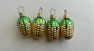 Juego de 4 adornos de vidrio MAÍZ 2" - Imagen 1 de 1