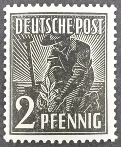 German Deutsche Post 2 Pfennig 1947  Sg;DE 928  - Picture 1 of 2