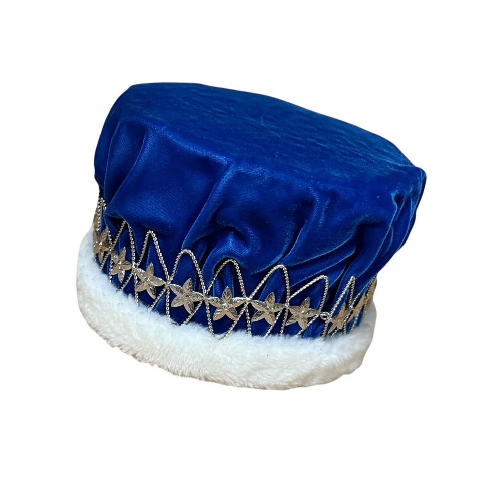 Sombrero Corona Regal Terciopelo Azul - Baile de graduación-Regreso a Casa-Halloween-Teatro-Cosplay-Sin Reyes Foto 1 de 4