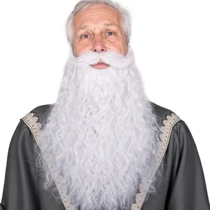 45cm langes gefälschtes Bart Kostüm für Halloween Zauberer Cosplay realistisches gefälschtes Must... - Bild 1 von 9