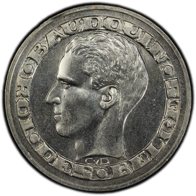 BELGIUM: 1958 50 Francs "Des Belges" PCGS MS66 — FINEST KNOWN, 1 OF 6 PCGS MS66s - Image 1 of 3