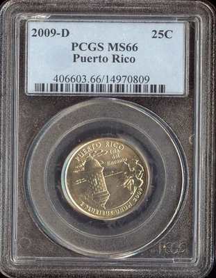 2009-D Puerto Rico Quarter PCGS MS66 Auction - Image 1 of 2