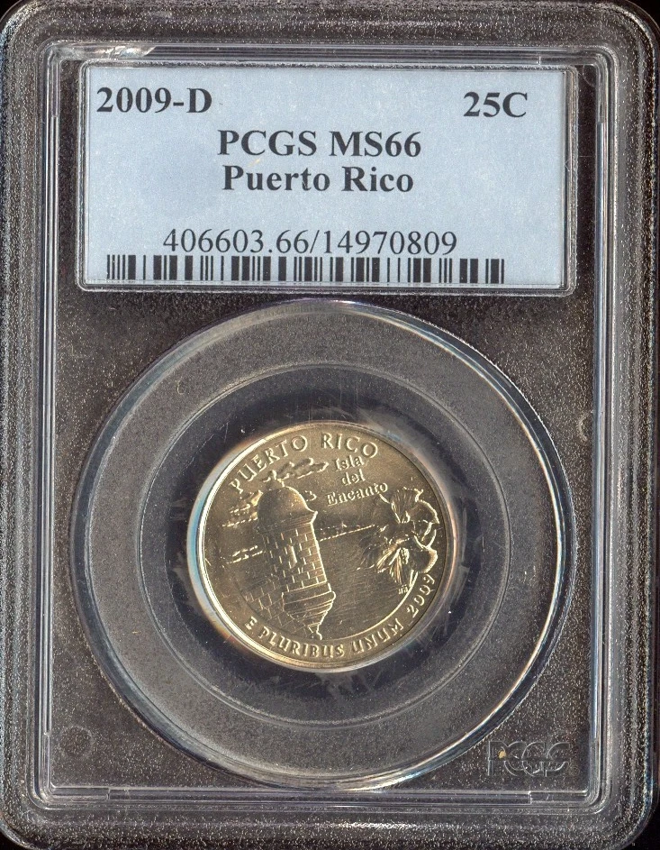 2009-D Puerto Rico Quarter PCGS MS66 Auction - Image 1 of 2