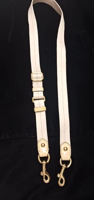 CORREA DE REPUESTO COACH Amarillo Claro Algodón/Cuero SpringTrigger Dorado Hardwr Foto 1 de 2