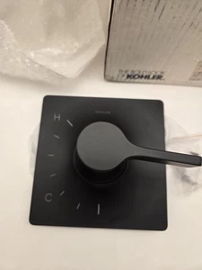 Kohler Venza Valvola Bilanciamento Pressione 1 Maniglia Trim Nero Opaco TS28129-4-BL - Foto 1 di 8