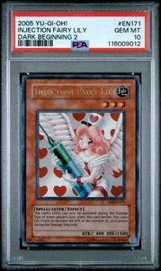 Yugioh Card Injection Fairy Lily DB2-EN171 Dark Beginning 2 2005 PSA 10 GEM MINT - Picture 1 of 2