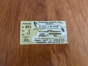 RARE VINTAGE ORIGINAL 1978 MUHAMMAD ALI VS LEON SPINKS BOXING TICKET - Picture 1 of 2