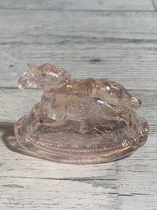 Guernsey/Mosser Rocky Jr. Iridescence Pink Glass Rocking Horse 1983 #4 - Picture 1 of 7