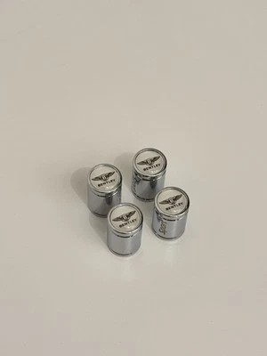 Juego de 4 tapones antipolvo para válvula de neumático estilo deportivo Bentley cromo plata logotipo de ala Foto 1 de 3