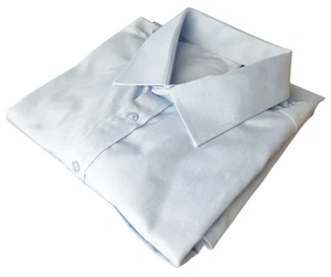 Formal Shirt Men's UK Size XL Sky Blue Long Sleeve French Cuff With Cuff Links - Picture 1 of 14
