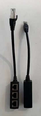 Ethernet Splitter Cable RJ45 1-3 Cable Adapter Doonjiey Computer Router Lot of 2 - Image 1 of 4