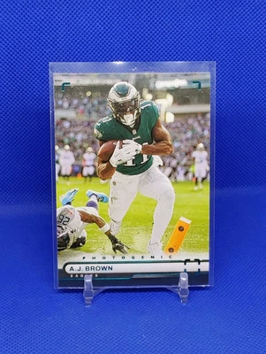 2022 Panini Chronicles A.J. Brown Photogenic Teal Foil Philadelphia Eagles PH-11 - Image 1 of 2