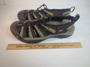 KEEN Newport H2 Men Sz US 11.5 Close Toed Waterproof Sandals Black Green Canvas  - Picture 1 of 20