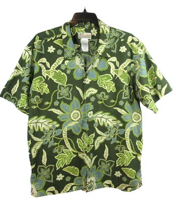 PATALOHA Patagonia Hawaiian Shirt Mens XL Tropical Print Green Organic Cotton - Image 1 of 4