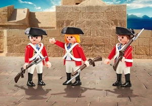 Playmobil drei britische Roträntel Soldaten Set 9886 neu, versiegelt nicht mehr im Handel erhältlich - Bild 1 von 6