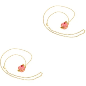 2 Count Teacup Necklace Ornaments Fun Necklaces for Women - Picture 1 of 12