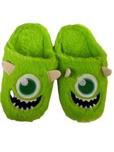 Monster Inc Size 7-8 Mike Wazowski Women’s Slip On Green Sleepers - Picture 1 of 6