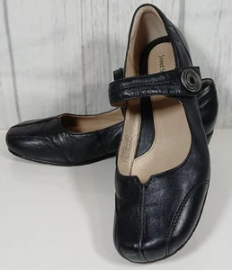 Josef Seibel Cara Black Leather Mary Jane Women’s Shoes Size 38 (7-7.5 US) - Picture 1 of 12