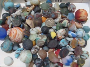 1 LB Pcs Jabo Co. Glass Marbles Sea Style Frosted Finish Collect Nautical Arts - Picture 1 of 3