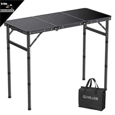 Tavolo da Campeggio Pieghevole 87x40cm 3Altezza Regolabile Tavolo Pieghevole Giardino Tavolo Picnic - Immagine 1 di 4