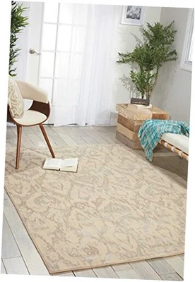  Nepal Vintage Hueso 3'6" x 5'6" Área - Alfombra, Fácil - Limpieza, No Desprendimiento, Cama  Foto 1 de 4