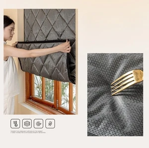 2PCS Thermal Blackout Curtains 36.5x120cm – Windproof Insulation, 100% Block - Picture 1 of 9