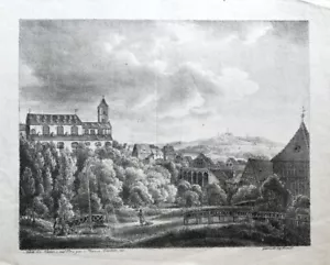 1831 Bamberg seltene Litho einer Frau Lithographie der Dilettantin Maria Zauner - Bild 1 von 1