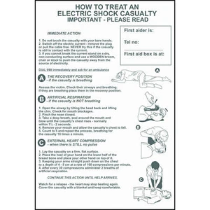 Scan How To Treat An Electric Shock Casualty Sign 400mm 600mm Standard - Picture 1 of 1