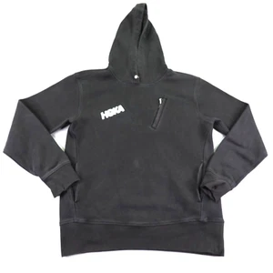 Hoka Hoodie Mens Medium Black Pullover Sweater Sweatshirt Running Gym One One ^ - Picture 1 of 12