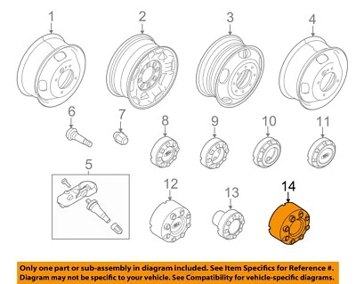 福特原始设备制造商 11-16 F-350 超级车轮盖-集线器中心盖 BC3Z1130A — 第 1/2 张图片