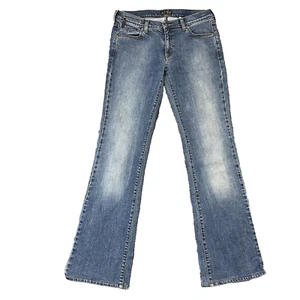 Armani Womens Jeans Bootcut Regular Light Blue Washed Faded Stretch W29 L32 - Picture 1 of 14
