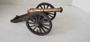 Vintage Toy Cannon Cast Iron Metal/Brass Military Weapon Heavy 8x5" Jamestown Va - Picture 1 of 8