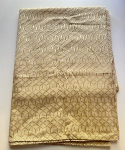 Rectangle 70 X 100 TABLECLOTH WATERFORD CRYSTAL CO. Damask GOLD Trista KC - Picture 1 of 7