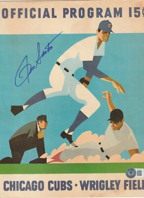 RON SANTO Signed 7/10/70 Chicago CUBS Official PROGRAM Beckett (BAS) - Image 1 of 2