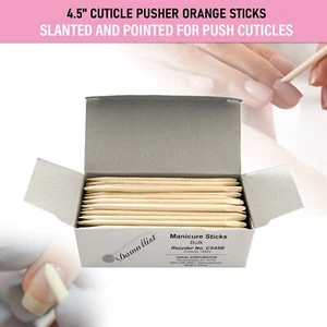 4,5" Salone Unghie 1440 Pezzi Manicure Cuticole Nail Pusher Bastoncini di Legno (PW2209x10) - Foto 1 di 8