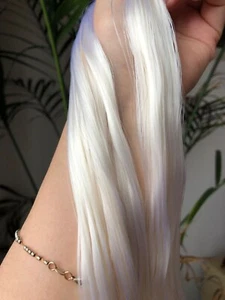 OOAK Doll Hair 30g/70cm Saran White - Picture 1 of 3