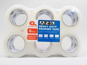 CINTA DE EMBALAJE DE ALTA RESISTENCIA 3"X110 yardas 2,5 mil 24 rollos cristalina CALIDAD SUPERIOR - Imagen 1 de 9