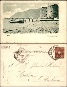 Laigueglia (Savona) - il molo - viaggiata 27.9.1900 - Bild 1 von 1