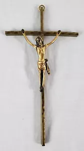 Vintage Crucifix Copper/Gold Looking Cross 9 1/2" x 5" pre-owned - Picture 1 of 4