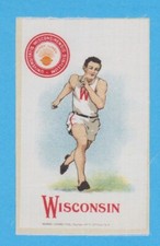 c1910s S22 Murad Cigarettes tobacco silk UNIVERSITY of WISCONSIN Runner  Track