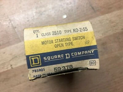 SQUARE D 2510-K0-2-S5 MANUAL MOTOR STARTER SWITCH NEW IN BOX P/N 59378 - Image 1 of 2